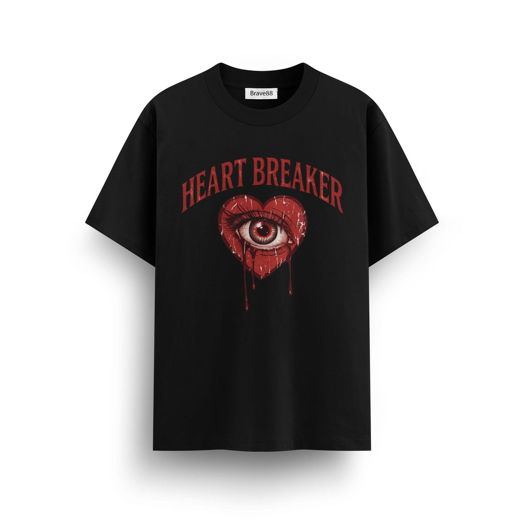 Мъжка овърсайз тениска Crimson Heart – streetwear  | Brave88