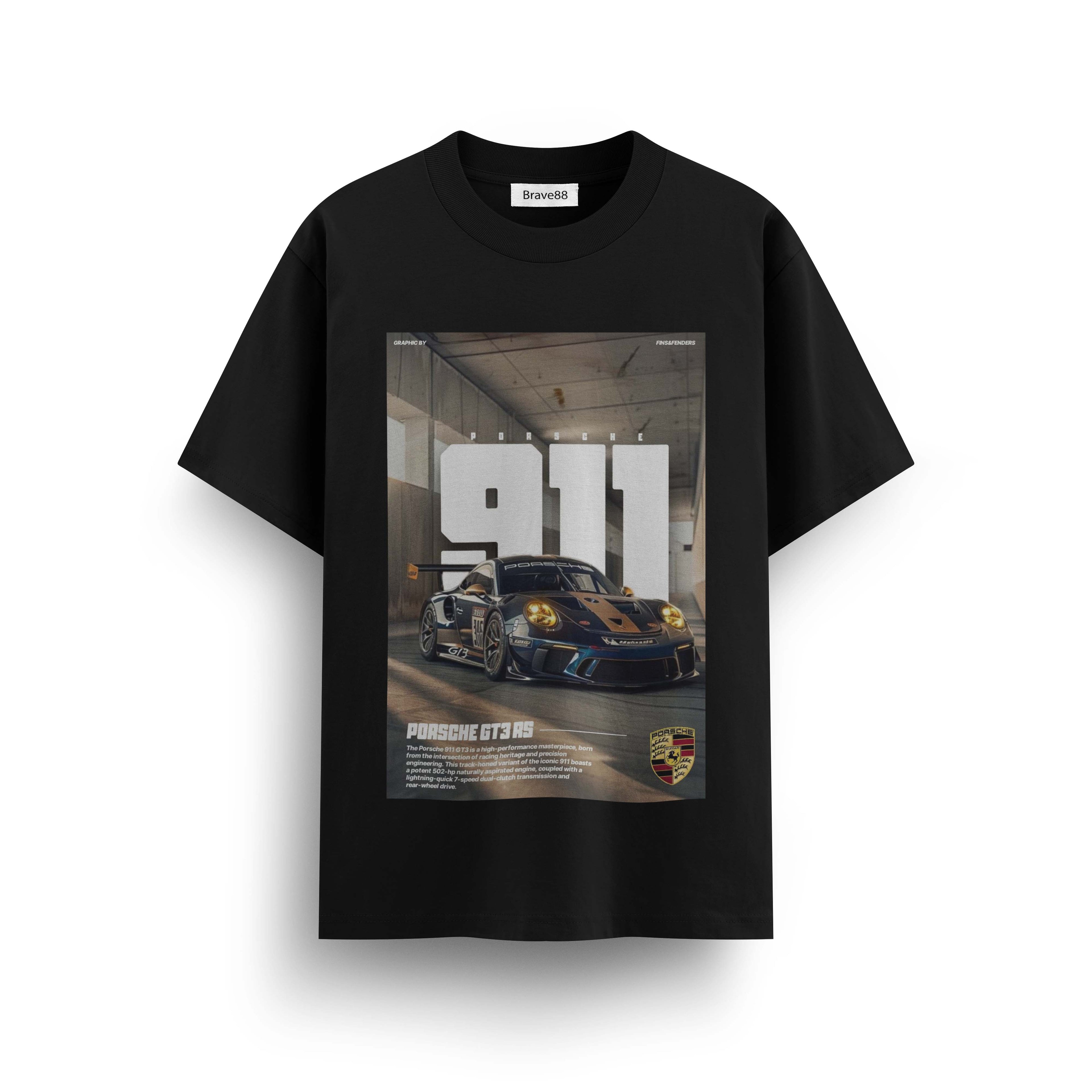 Мъжка овърсайз тениска Street Racer 911 – streetwear  | Brave88