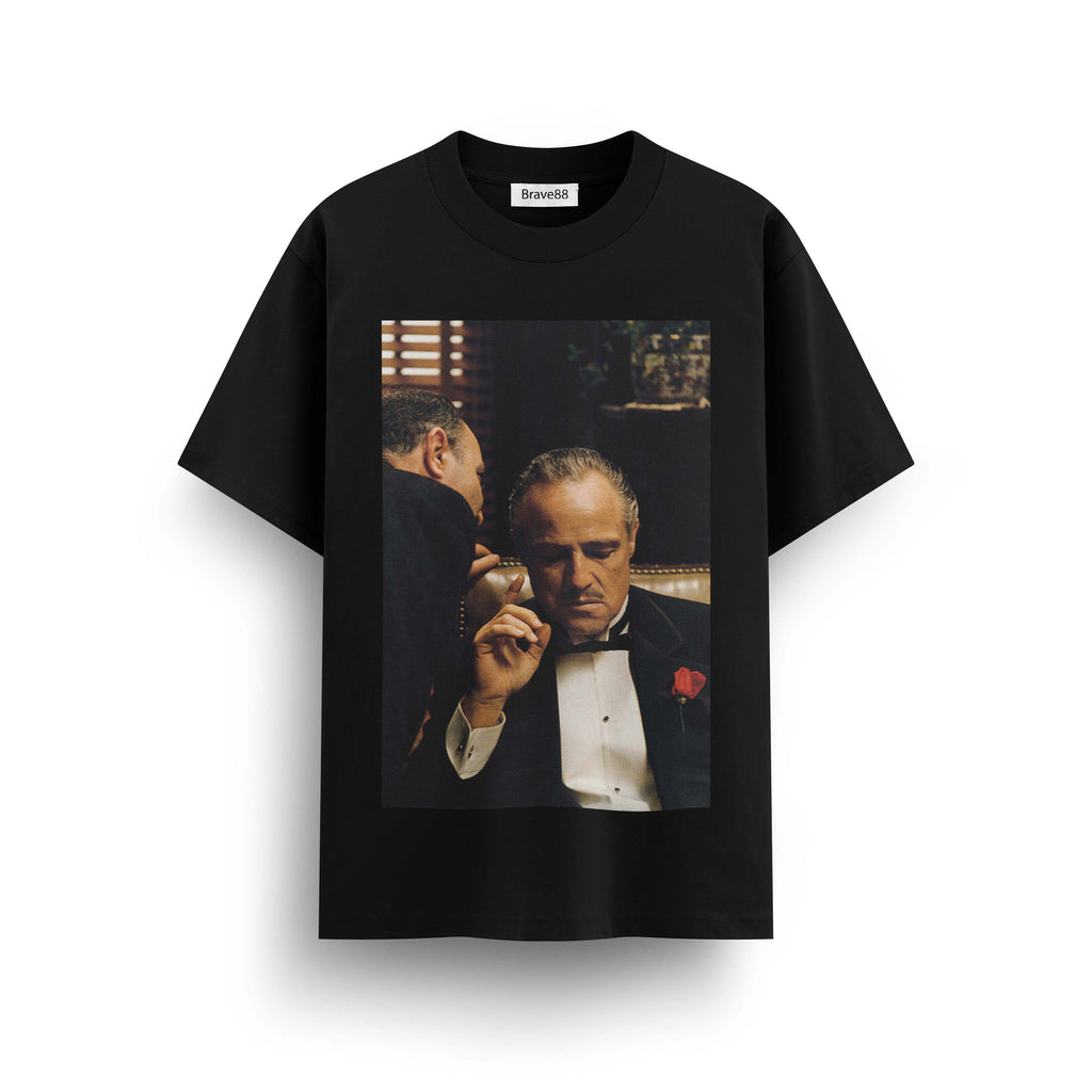 Мъжка овърсайз тениска BRAVE – Classic Godfather Vintage streetwear  | Brave88