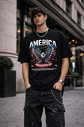 Мъжка овърсайз тениска Eagle - streetwear | Brave88