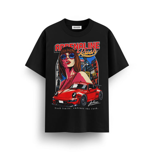 Мъжка овърсайз тениска Adrenaline Rush – streetwear  | Brave88 (Копие)