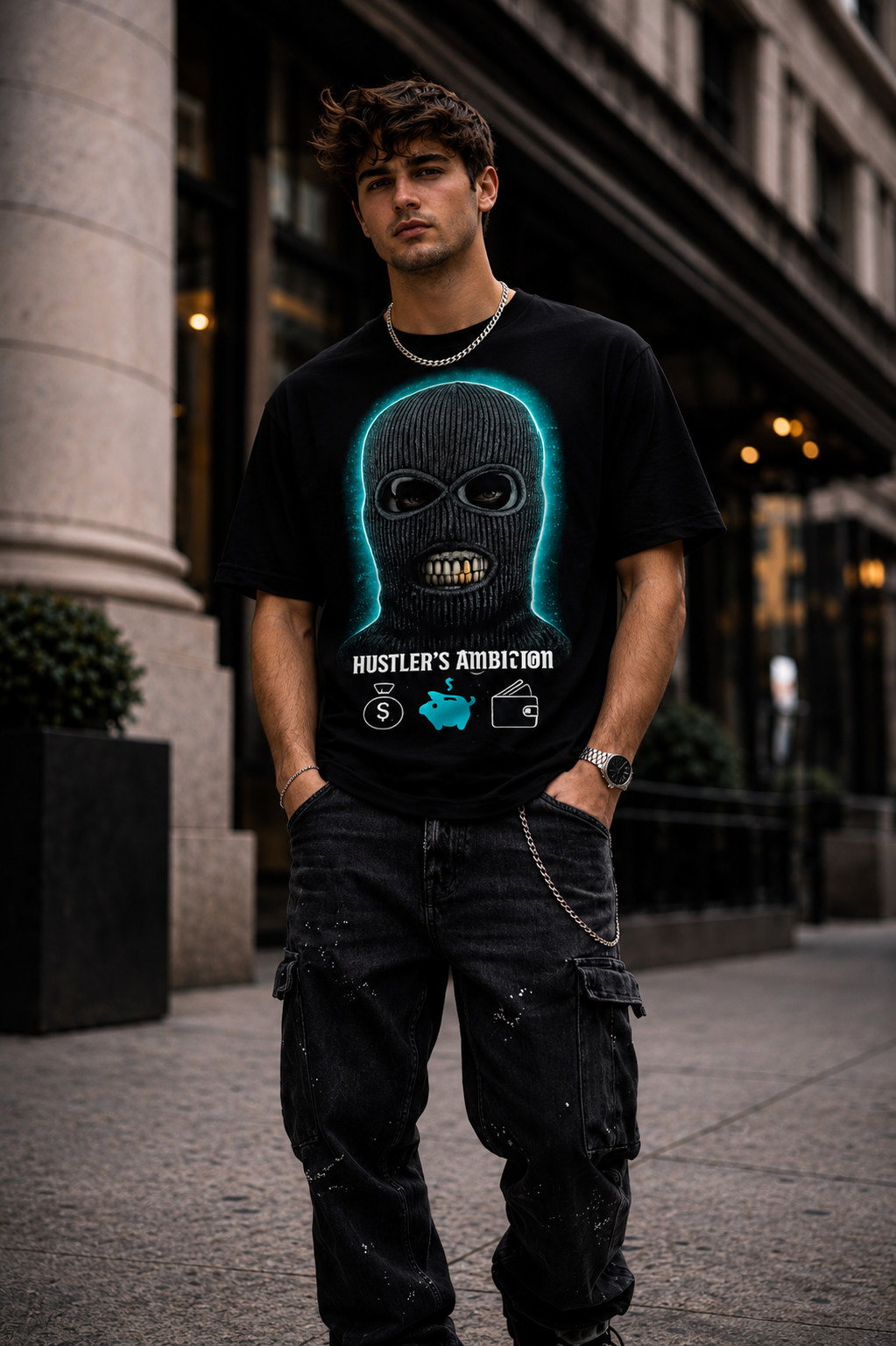 Мъжка овърсайз тениска Neon Ambition – streetwear  | Brave88