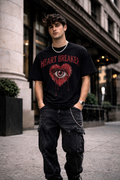 Мъжка овърсайз тениска Crimson Heart – streetwear  | Brave88