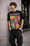Мъжка овърсайз тениска Memories с rave принт- streetwear |  Brave88
