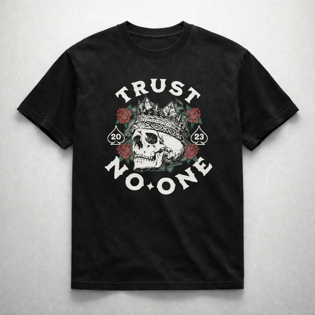 Мъжка овърсайз тениска TRUST NO ONE– streetwear  | Brave88