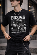 Мъжка овърсайз тениска Boxing – streetwear  | Brave88