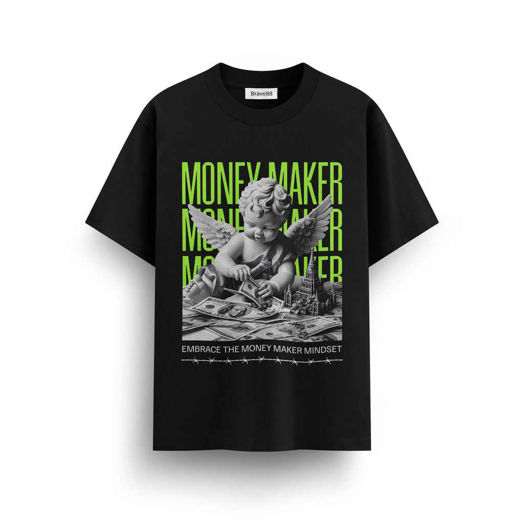 Мъжка овърсайз тениска Money Maker – streetwear  | Brave88 (Копие)