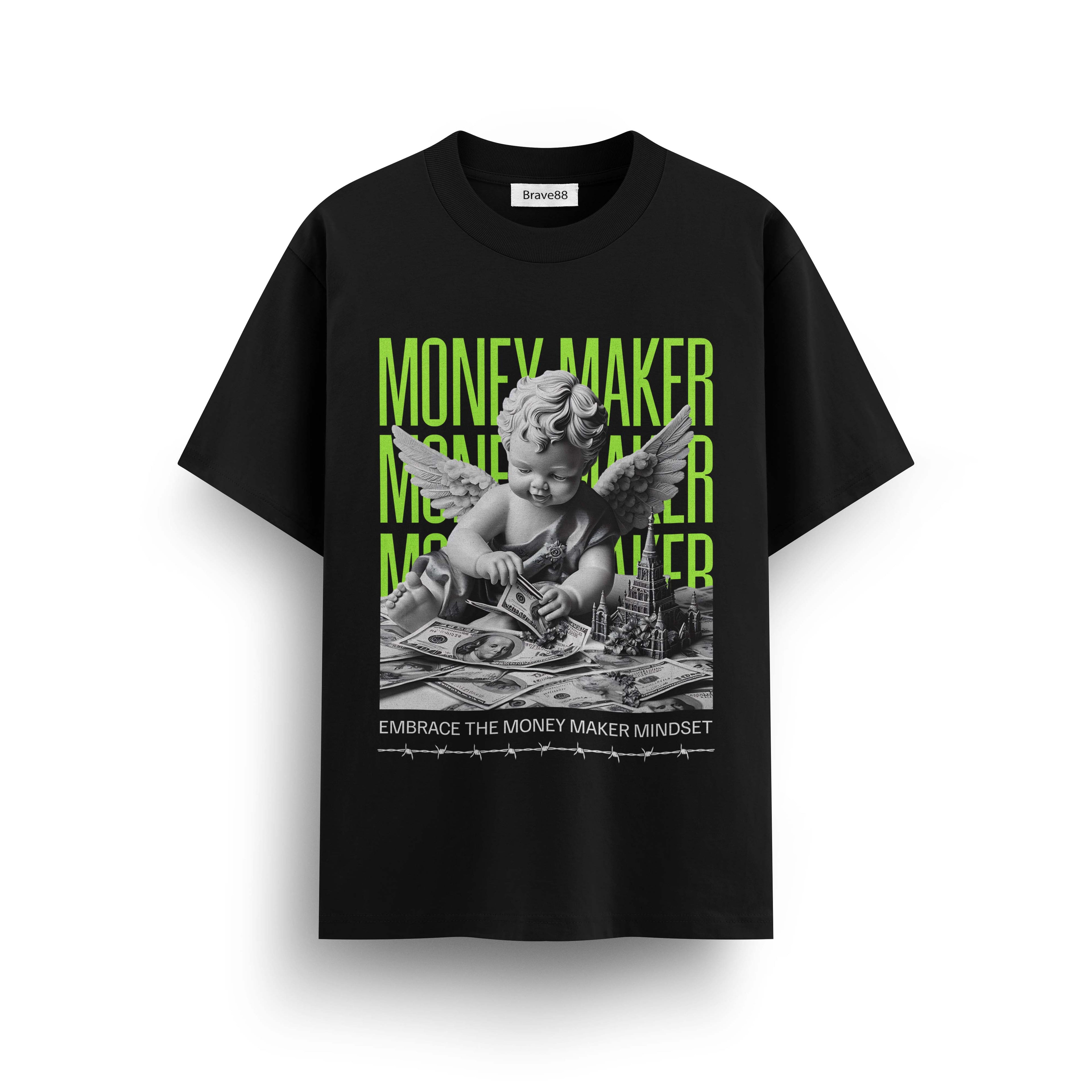 Мъжка овърсайз тениска Money Maker – streetwear  | Brave88 (Копие)