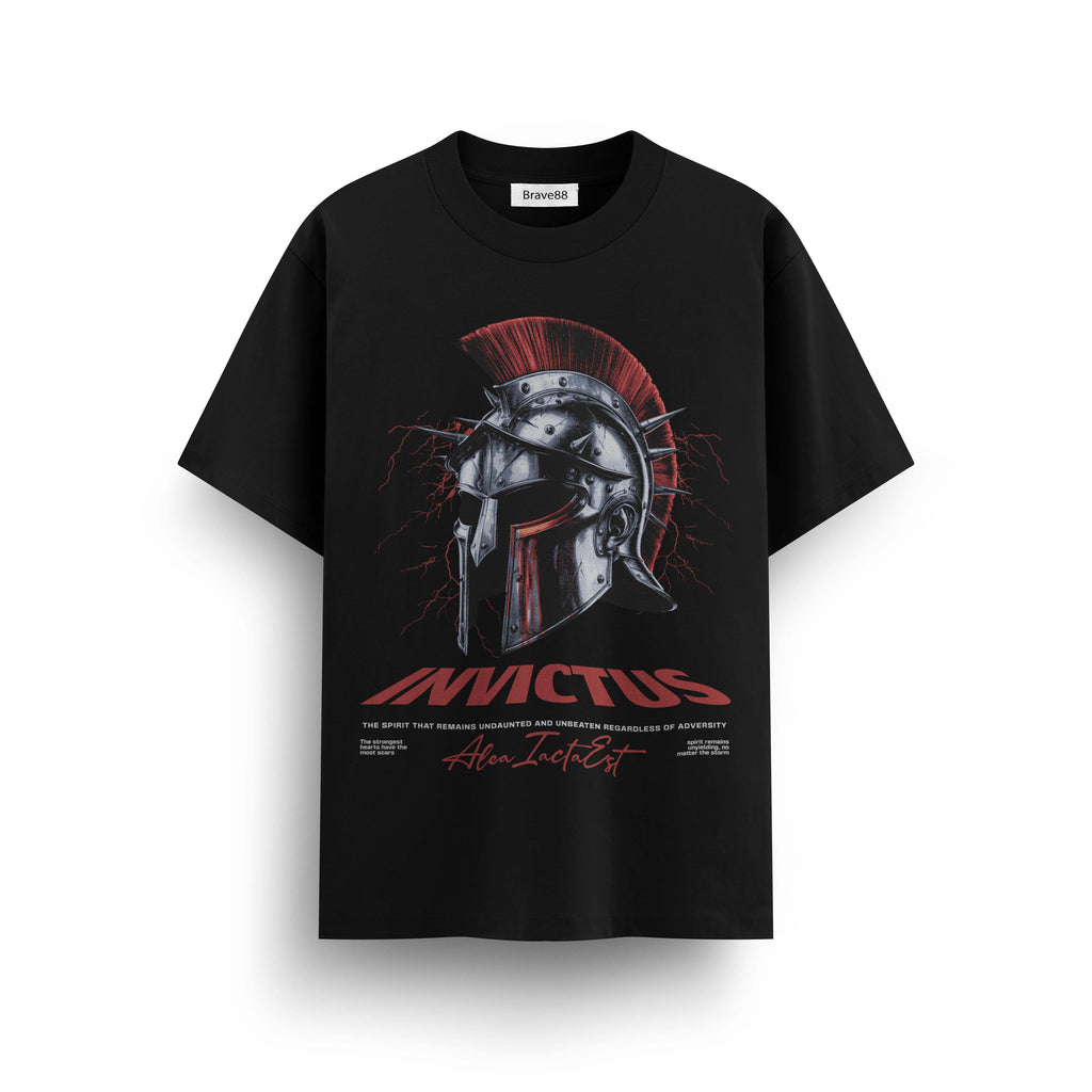 Мъжка овърсайз тениска Invictus Strength– streetwear  | Brave88