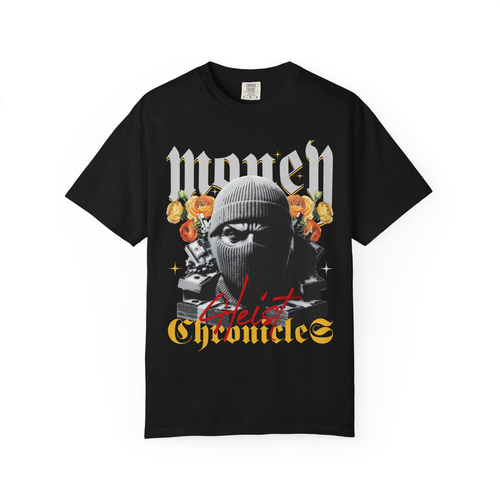 Мъжка овърсайз тениска Heist Chronicle със streetwear принт | Brave88
