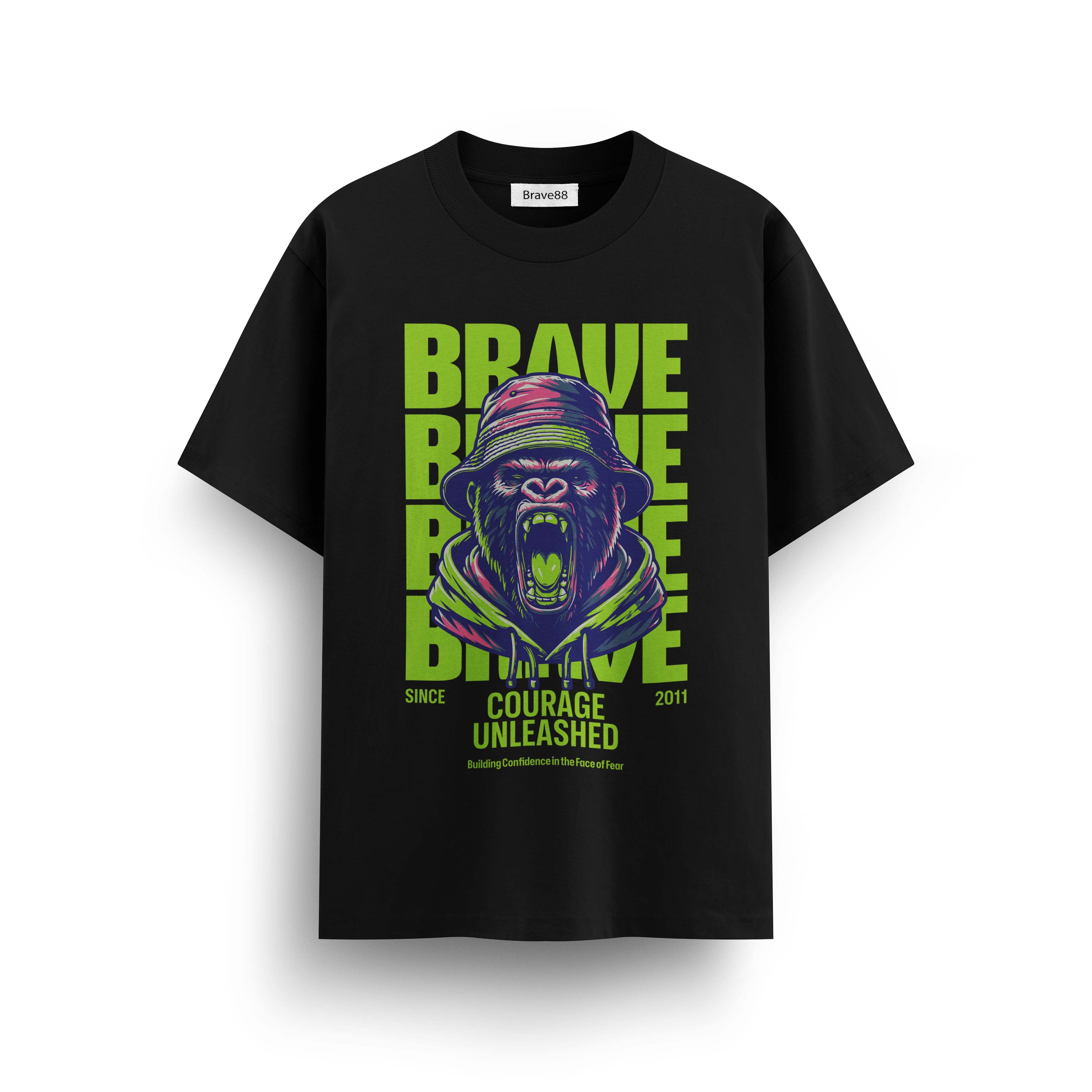 Мъжка овърсайз тениска Brave Gorilla – streetwear  | Brave88