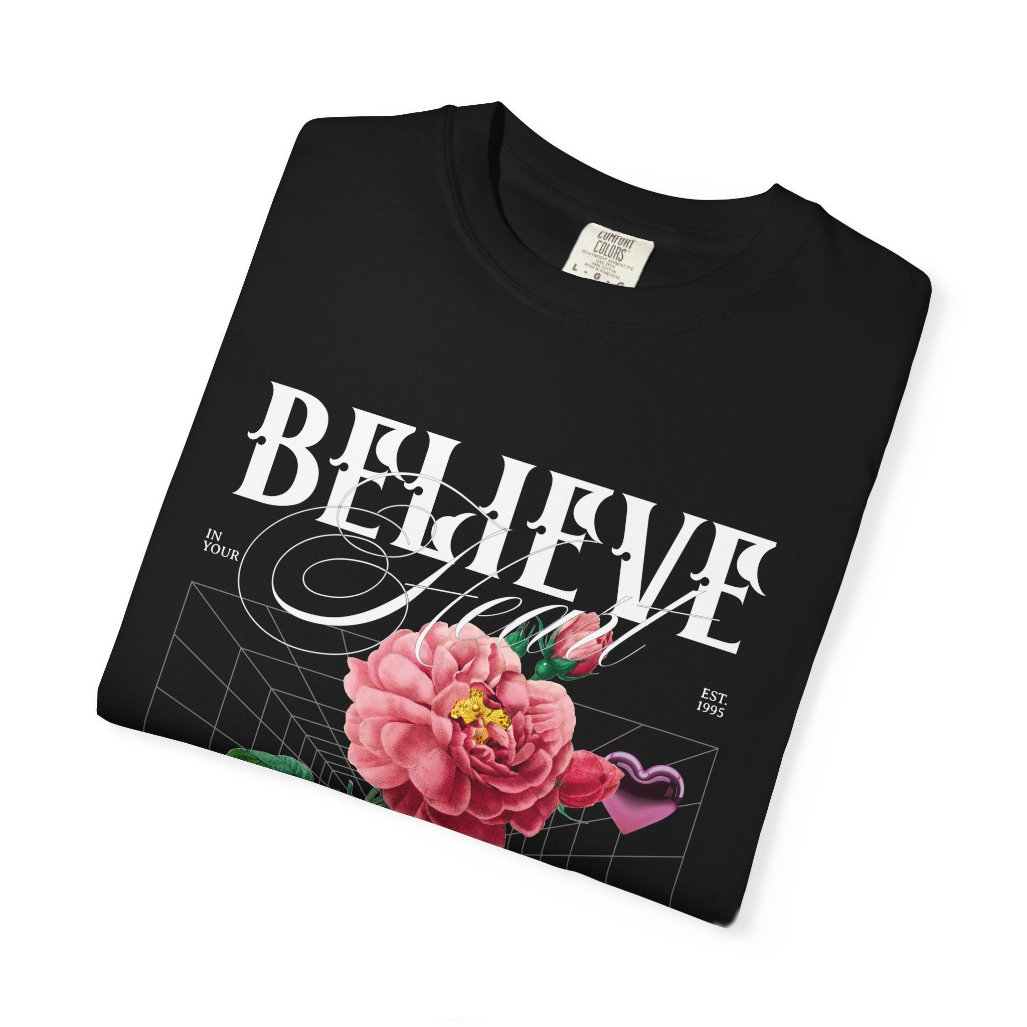 Мъжка овърсайз тениска Believe с цветен streetwear принт | Brave88