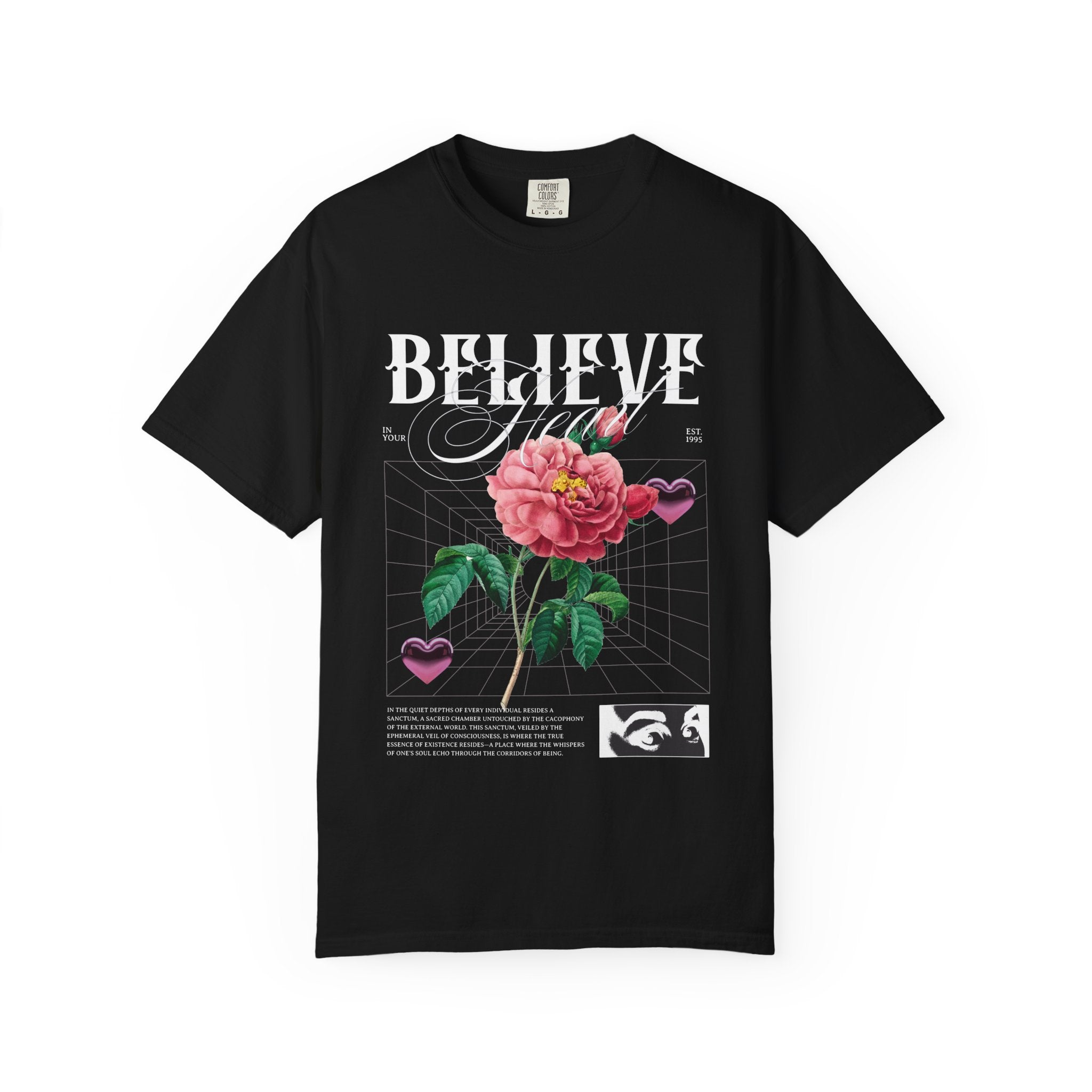 Мъжка овърсайз тениска Believe с цветен streetwear принт | Brave88