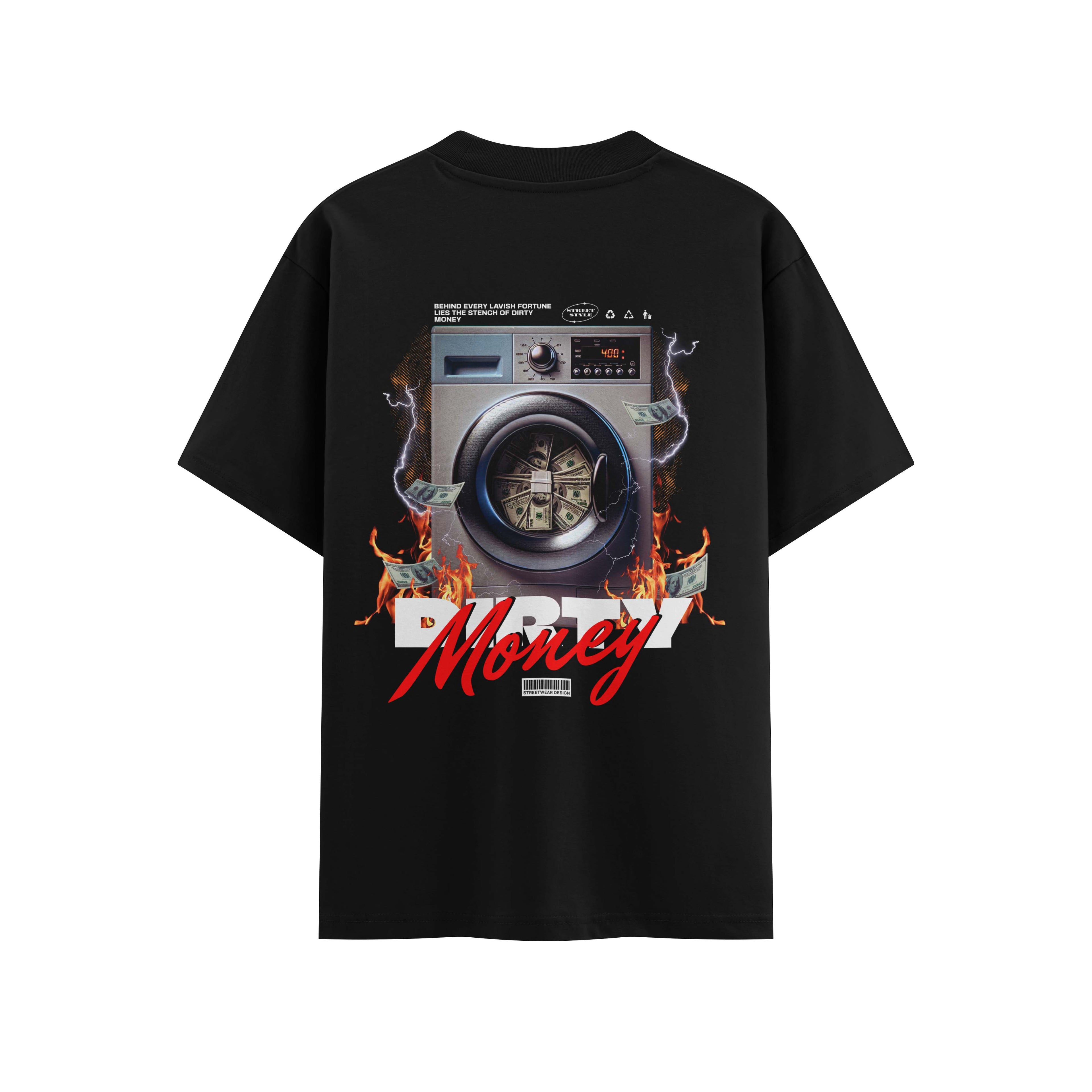 Мъжка овърсайз тениска Street Wealth – streetwear  | Brave88