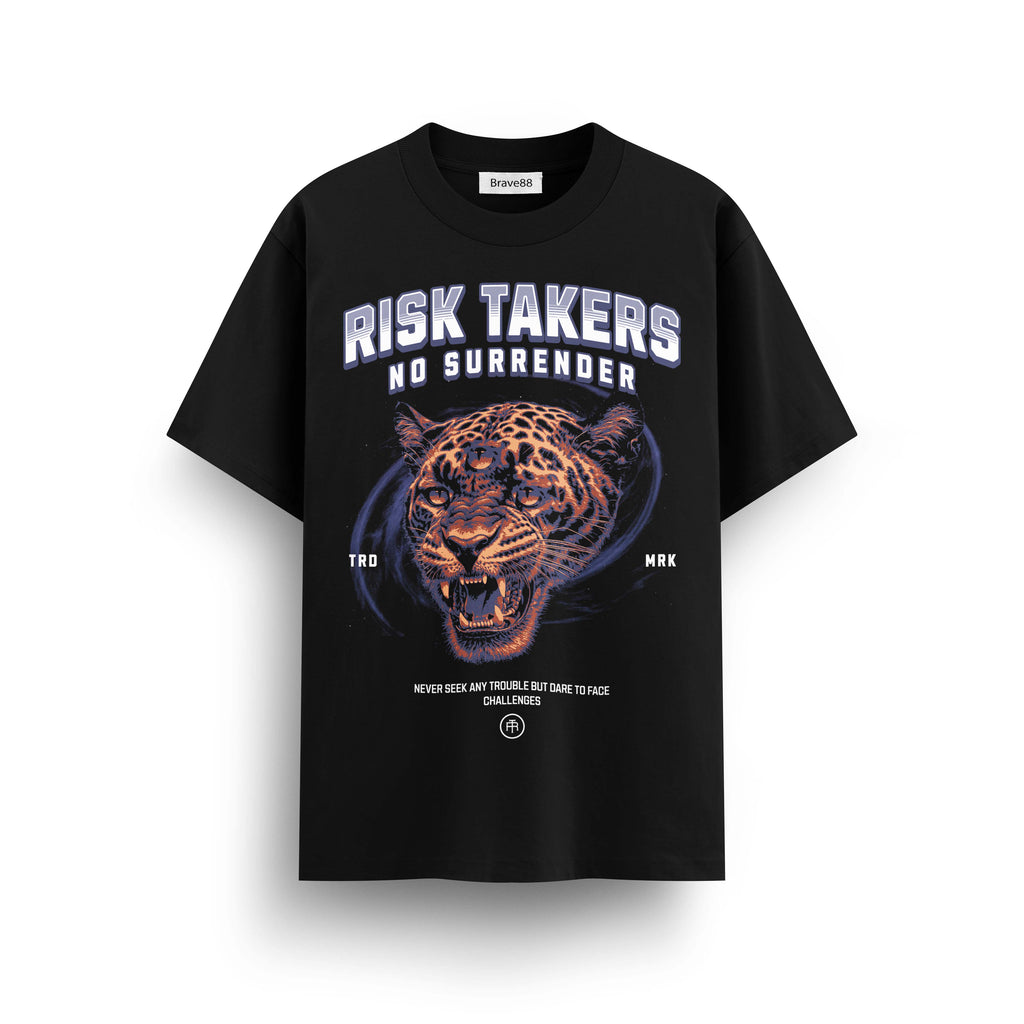 Мъжка овърсайз тениска Risk Takers – streetwear  | Brave88