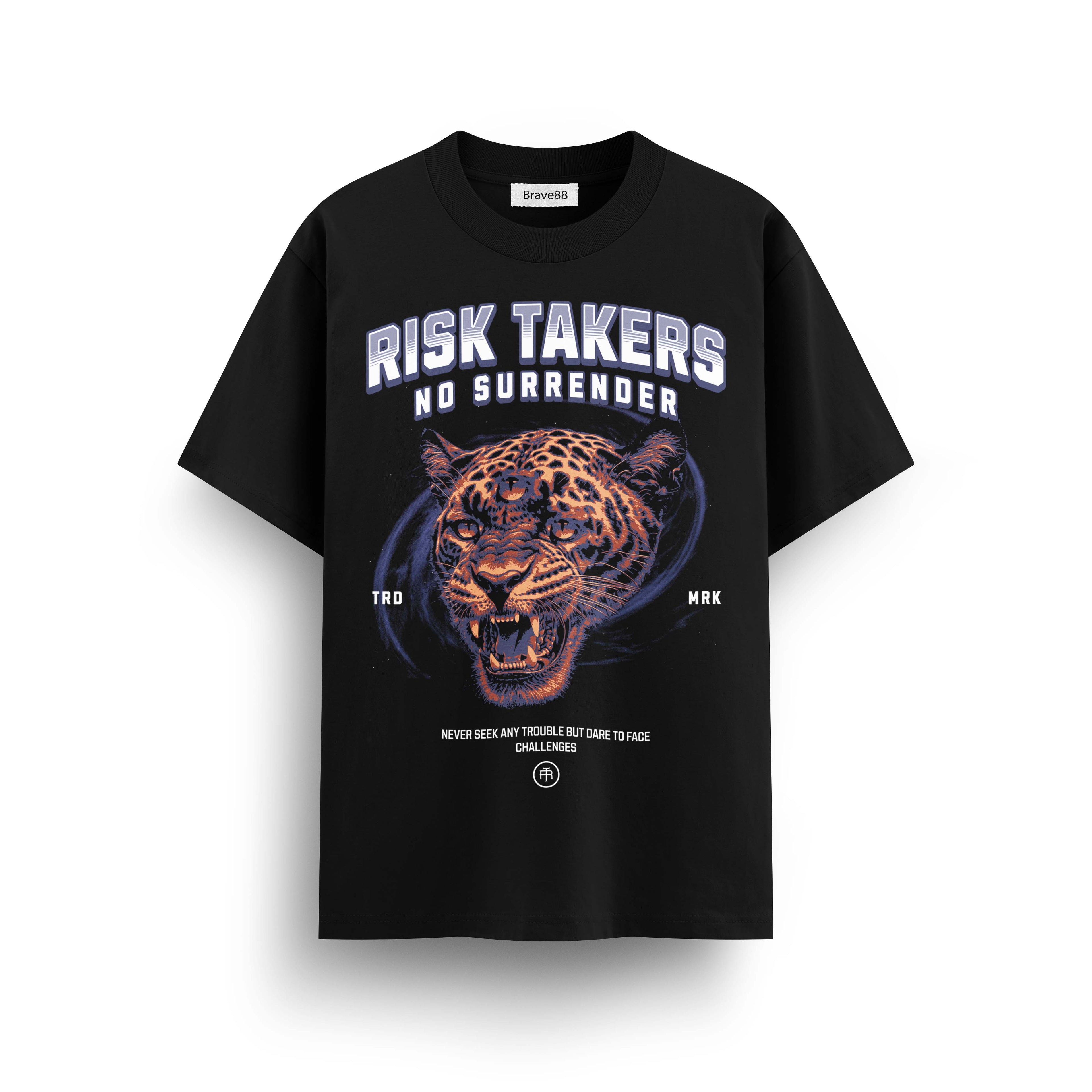 Мъжка овърсайз тениска Risk Takers – streetwear  | Brave88