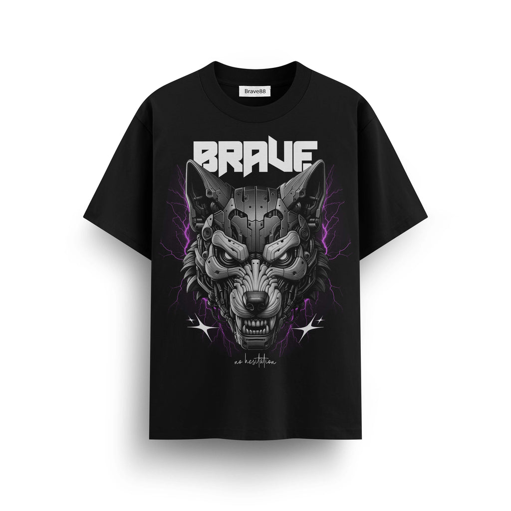 Мъжка овърсайз тениска BRAVE – No Hesitation – streetwear  | Brave88