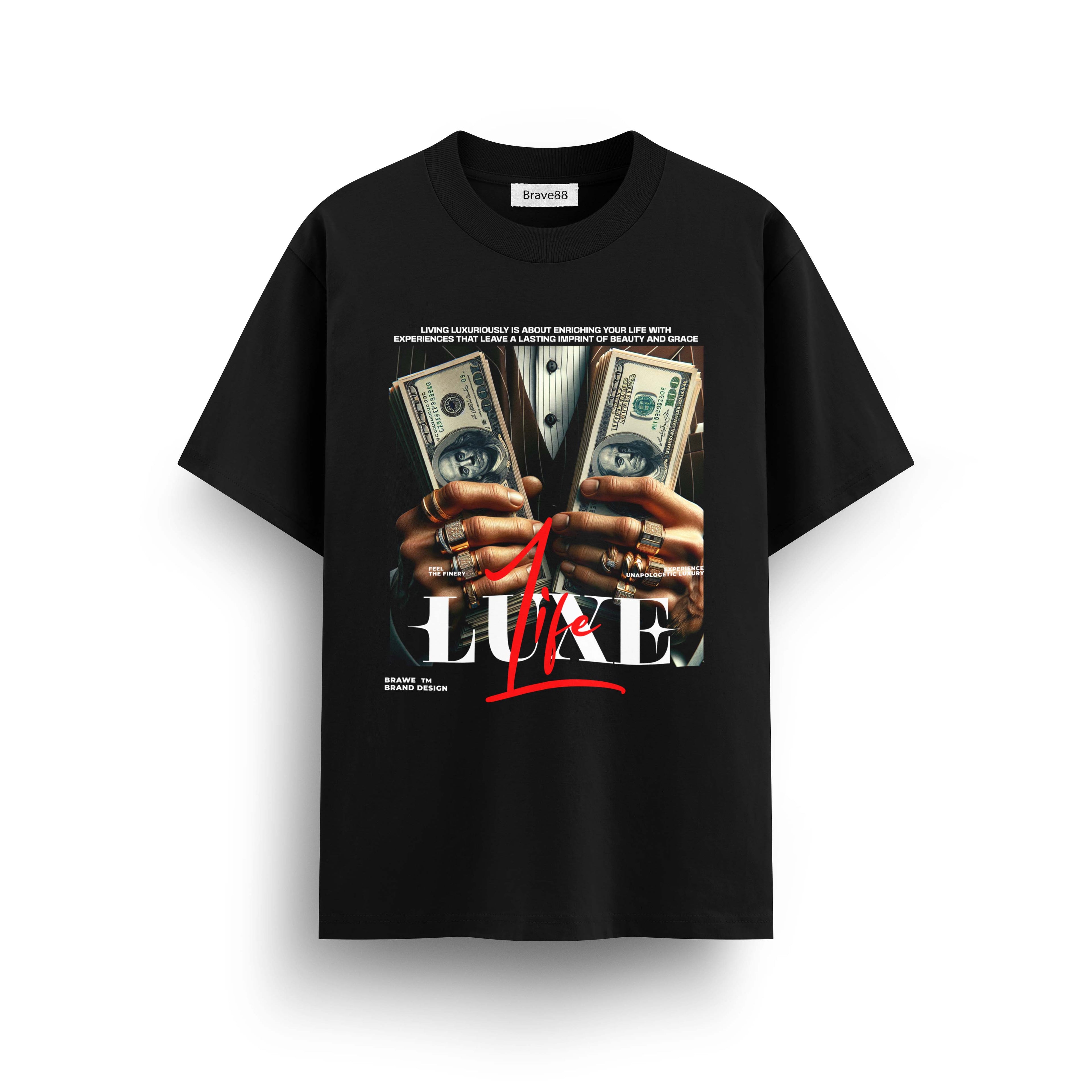 Мъжка овърсайз тениска Luxury vibe – streetwear  | Brave88