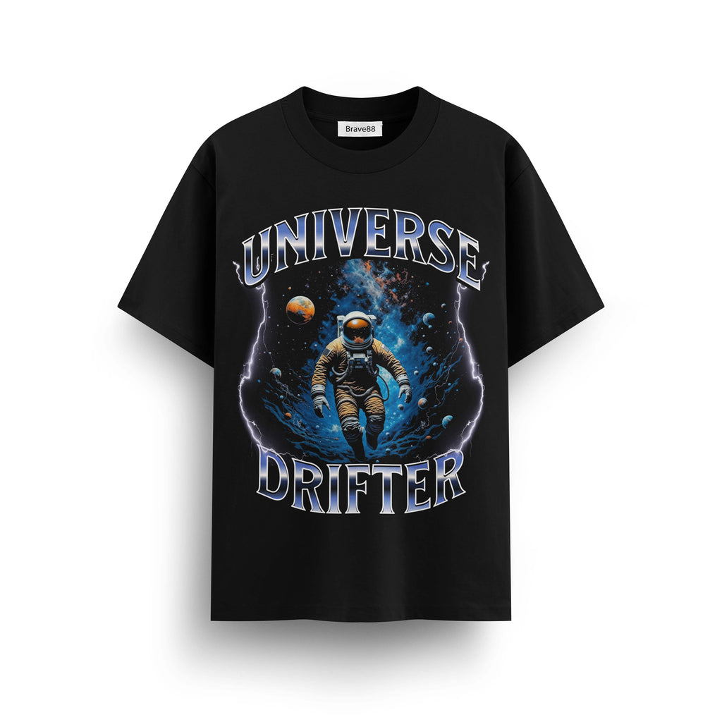 Мъжка овърсайз тениска Universe Drifter– streetwear  | Brave88