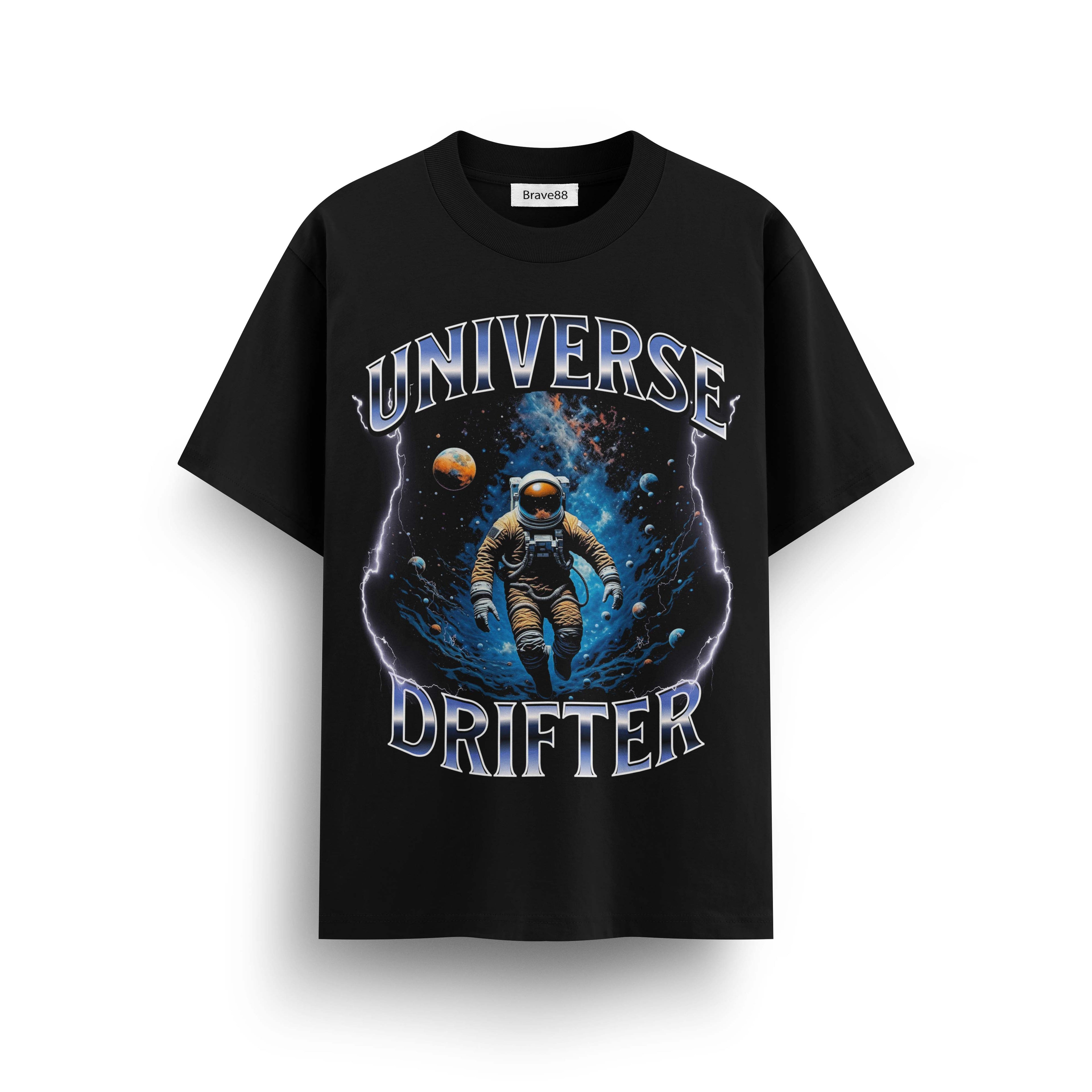 Мъжка овърсайз тениска Universe Drifter– streetwear  | Brave88