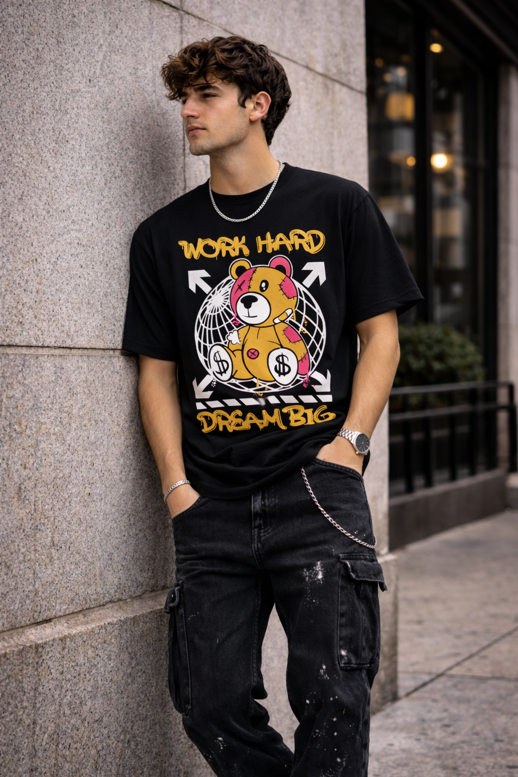 Мъжка овърсайз тениска Dream Big – streetwear  | Brave88