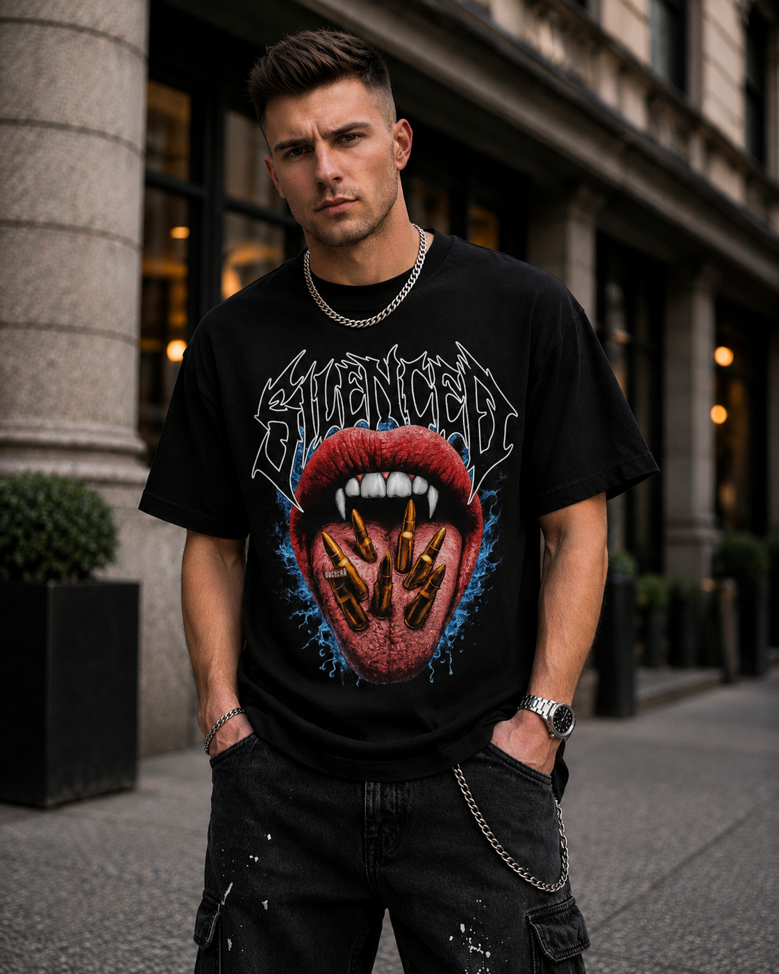 Мъжка овърсайз тениска Metal Vibe – streetwear  | Brave88