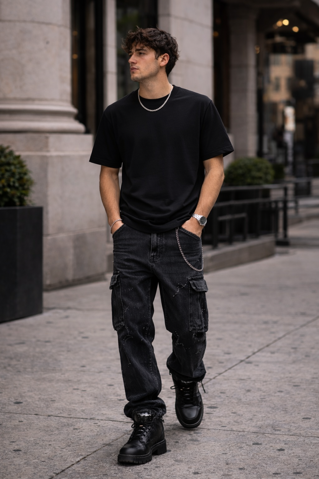 Мъжка овърсайз тениска Street Wealth – streetwear  | Brave88